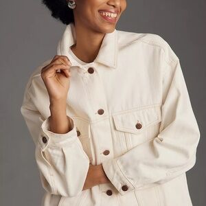 The Weston Denim Boyfriend Jacket by Pilcro - size medium (oversized fit)